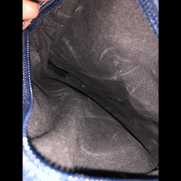 Vintage Esprit navy blue leather crossbody bag - Picture 5 of 6